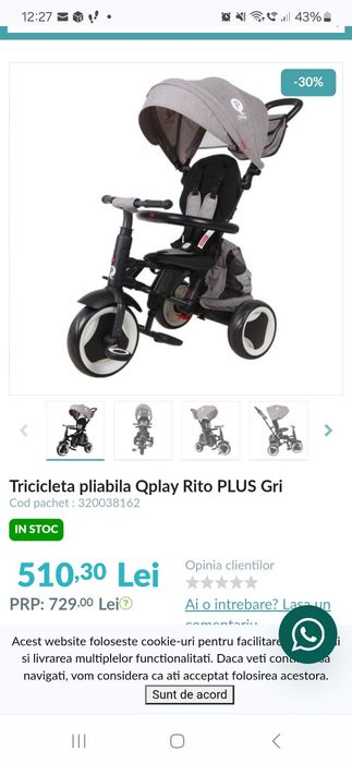 Vând tricicleta Qplay