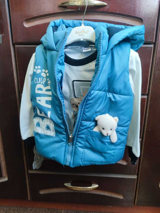 Бебешка тениска с елек donino baby 12 - 18 месеца