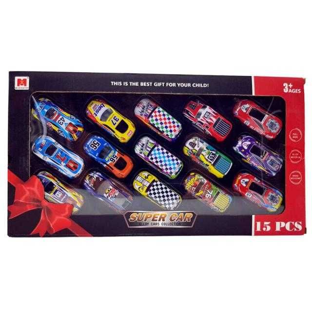 Set 15 masinute metalice sport, Multicolor,  KOMAZI®