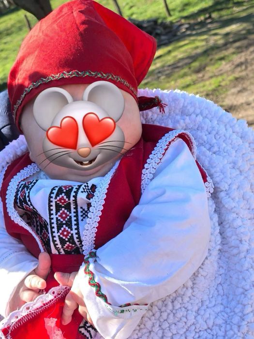 Бебешка рокля с шевица / народна носия за момиче
