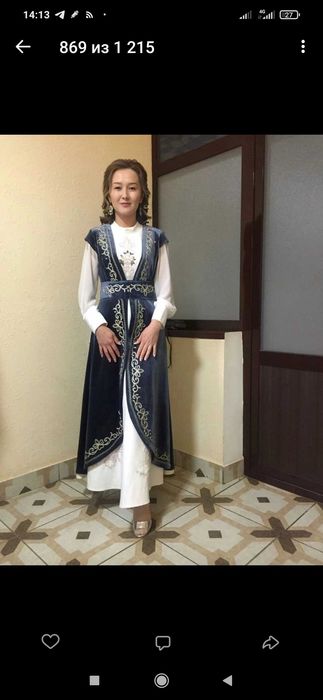 Қазақша көйлек жилеткамен