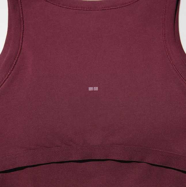 Uniqlo Ribbed Bra Top чёрный бра топ в рубчик
