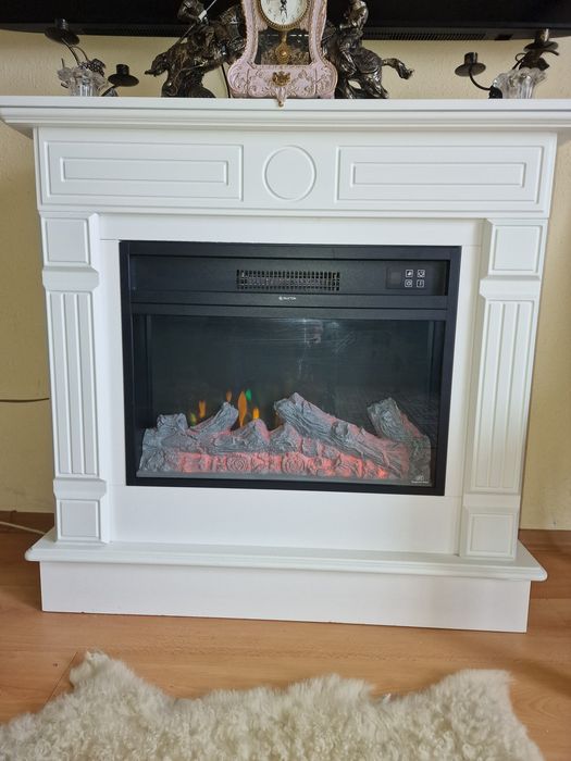 Șemineu Alb MDF 1000×900×300. super ofertă