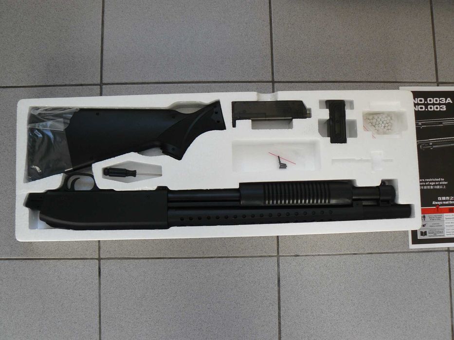Pusca Shotgun Airsoft Mossberg 500 AGM 003,Noua,Armare Manuala/Arc 1,1 Joule
