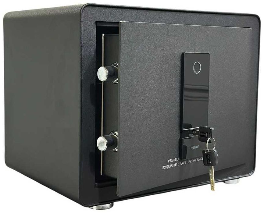 Seyf deli Сейф Deli 27321 с отпечатком черный 30x38x29 17кг Скидки !!!