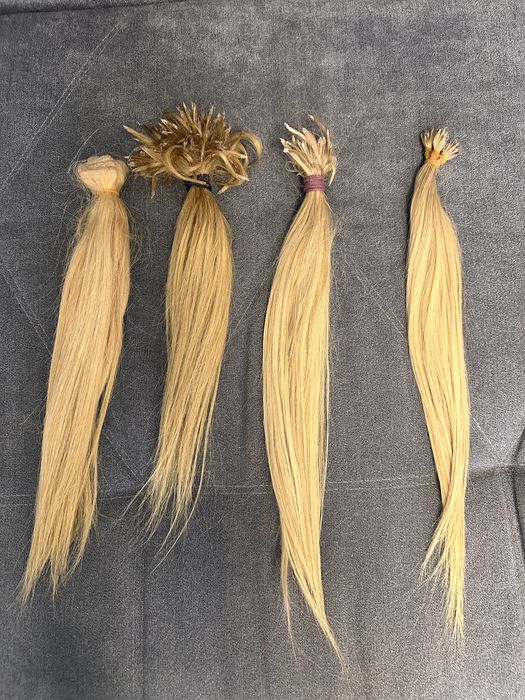 Волосы для наращивания блонд б/у