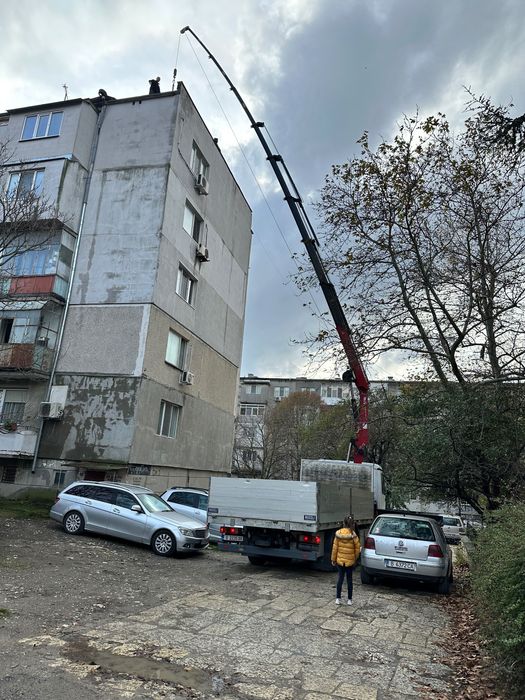 Камион с кран 24.5м  Транспортни услуги с кран варна кран Варна