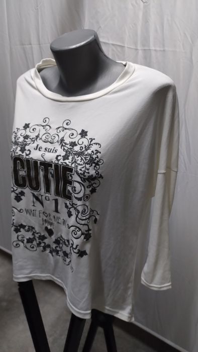 Дамска туника THS Cutie, S/M, Бяла, Цветя