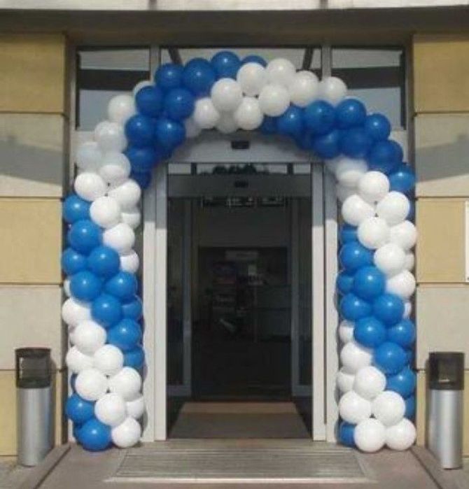 Шарики шары оформление входа арки