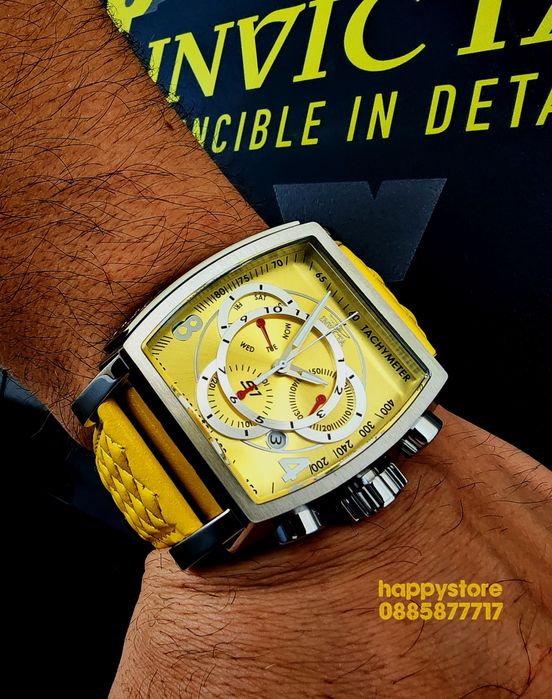 INVICTA S1 Rally Swiss Yellow 48 mm, Инвикта нов ръчен часовник