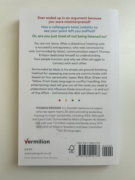 Продавам книгата ‘Surrounded by idiots’ от Thomas Erikson