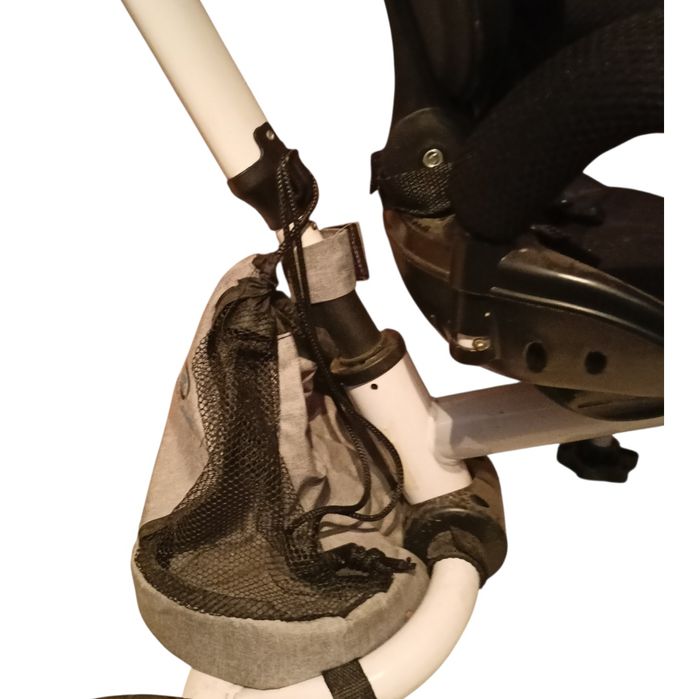 Tricicletă multifuncțională KidsCare cu mâner pentru părinți – Alb/Negru