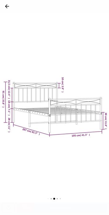 Cadru pat cu saltea 100x200