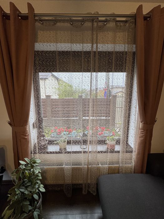 Vand perdele pentru galerie tip bara 6 bucati 140x222 cm