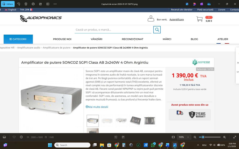 Soncoz SGP-1 amplificator final