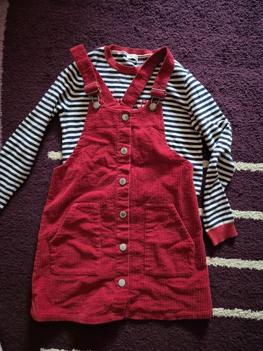 Set Next sarafan reiat, rosu, 8 ani/bluza-9 ani