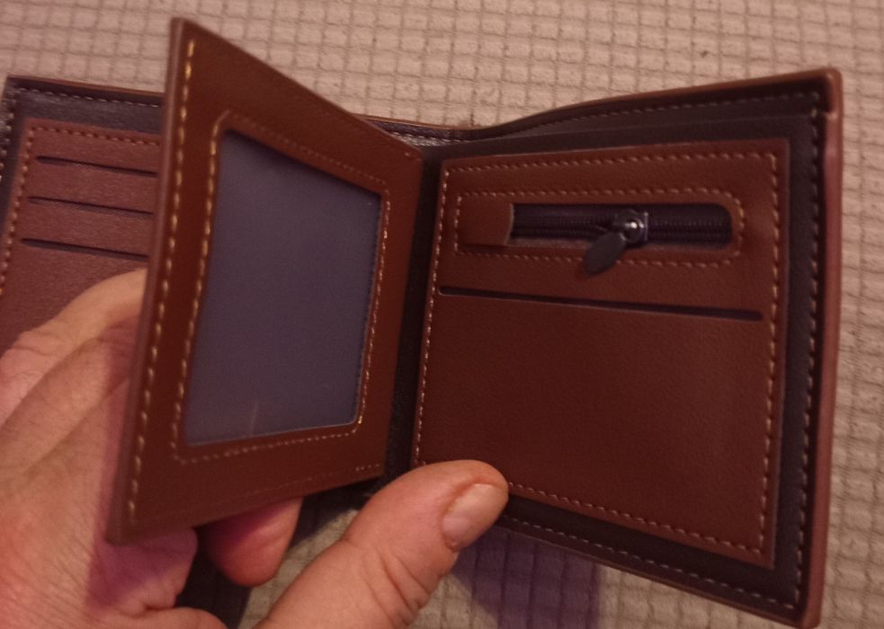 Portofel pielea naturala Antifurt