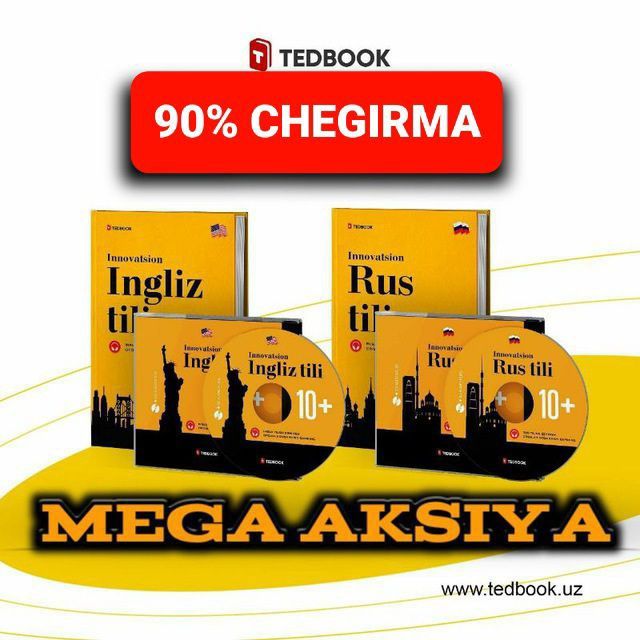 Tedbook booknomy getclub smartbook ingliz rus koreys arab intensiv til