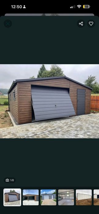 Garaj metalic cu magazie 8 x 5.5 spatiu generos auto sau depozitare