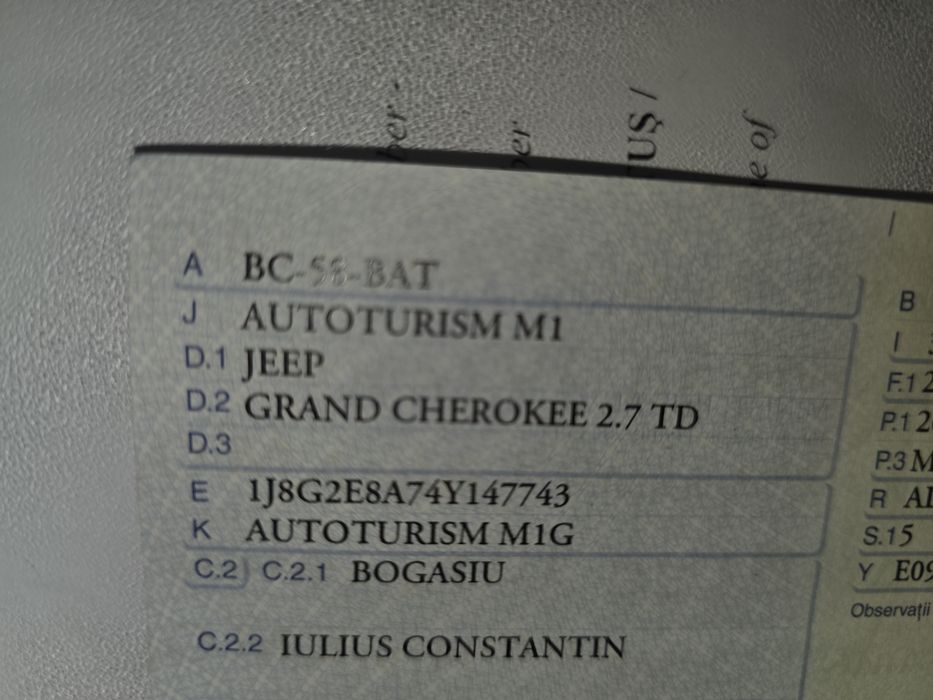 JEEP GRAND CHEROKEE II 2.7 CRD Overland – 2004 .