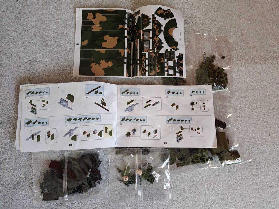 Joc constructii tip Lego Camion armata 368 pcs cu 2 figurine