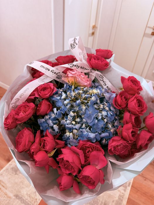 Цветы свежие, милый, большой букет цветов