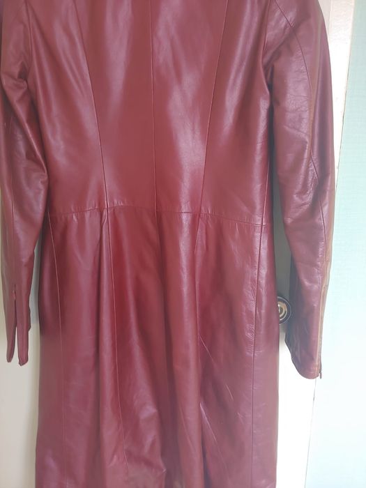 Плащ кожаный -треч