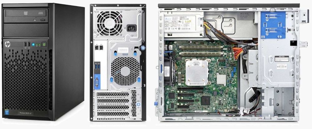 Server Tower HP Proliant ML10v2, Intel Xeon E3-1220 v3, 32GBddr3, Raid