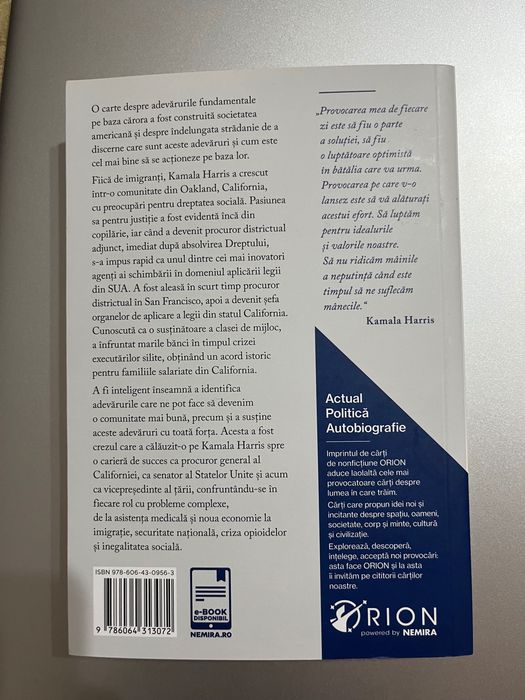 Carte Kamala Harris-Adevarurile noastre