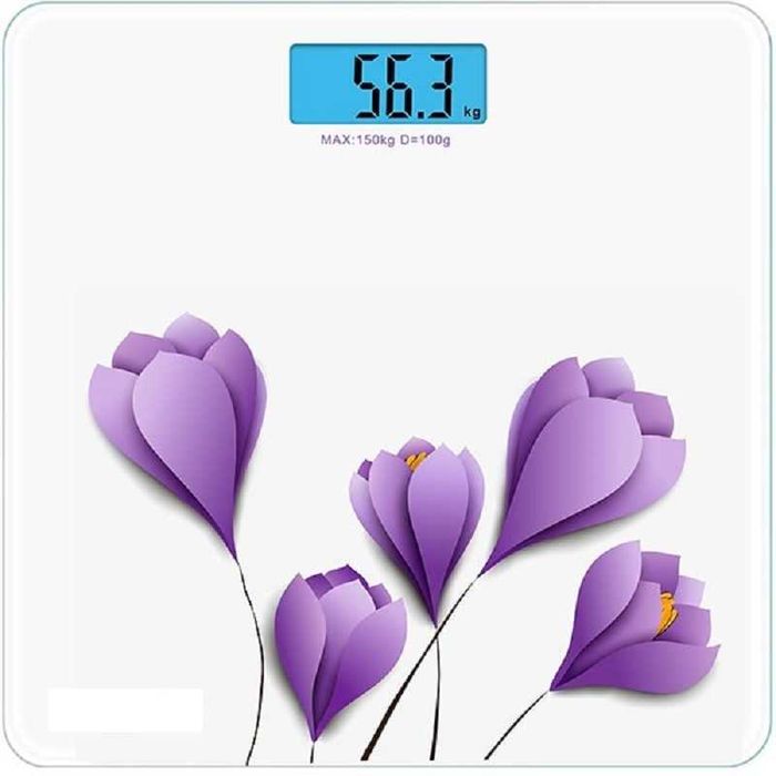 Cantar corporal pt persoane, 150 Kg, Flori Violete, NOU Pret 80 Lei