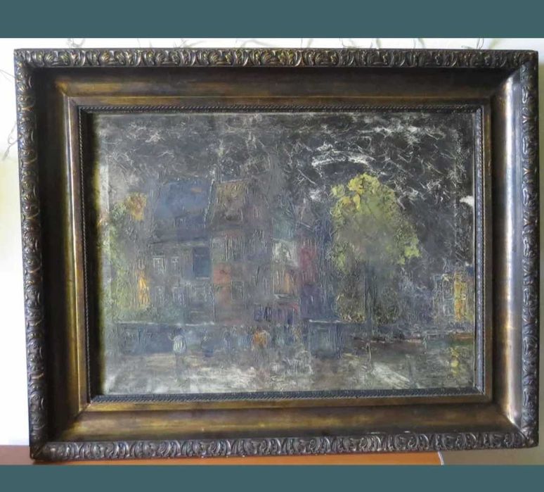 Pictura ulei pe panza semnata R.Weber 1850