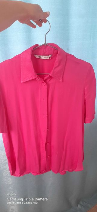 Розова риза zara