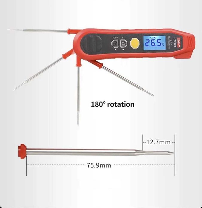 Termometru 2 in 1 infrarosu + sonda de temperatura  Uni-t UT320T