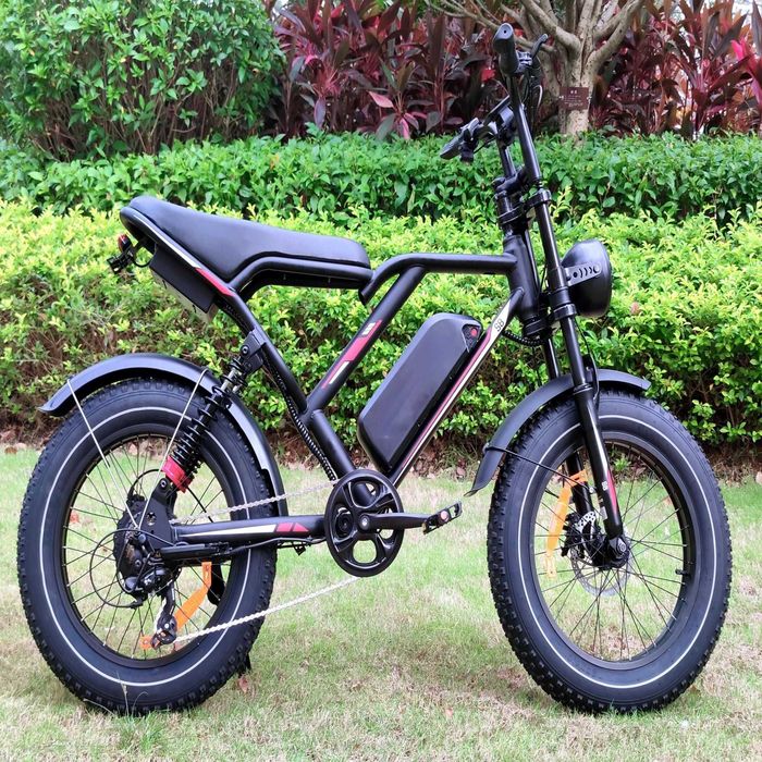 Ретро Електрически Fat Bike QBS8 1000W – Перфектен за град и офроуд