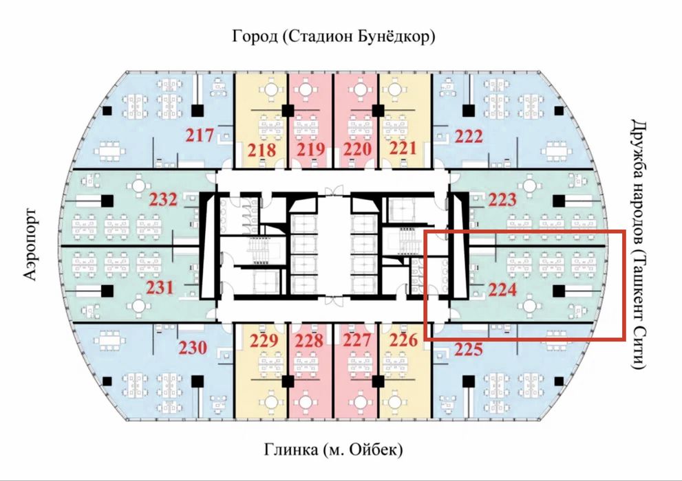 Piramit Tower. Продаётся офис Яккасарай Пирамит
