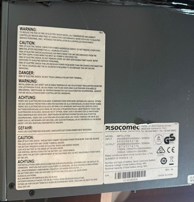 UPS Socomec NRT2-U1700