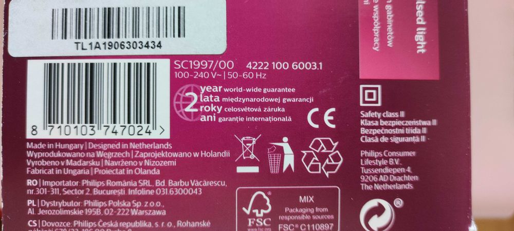 Фотоепилатор Philips Lumea SC1997