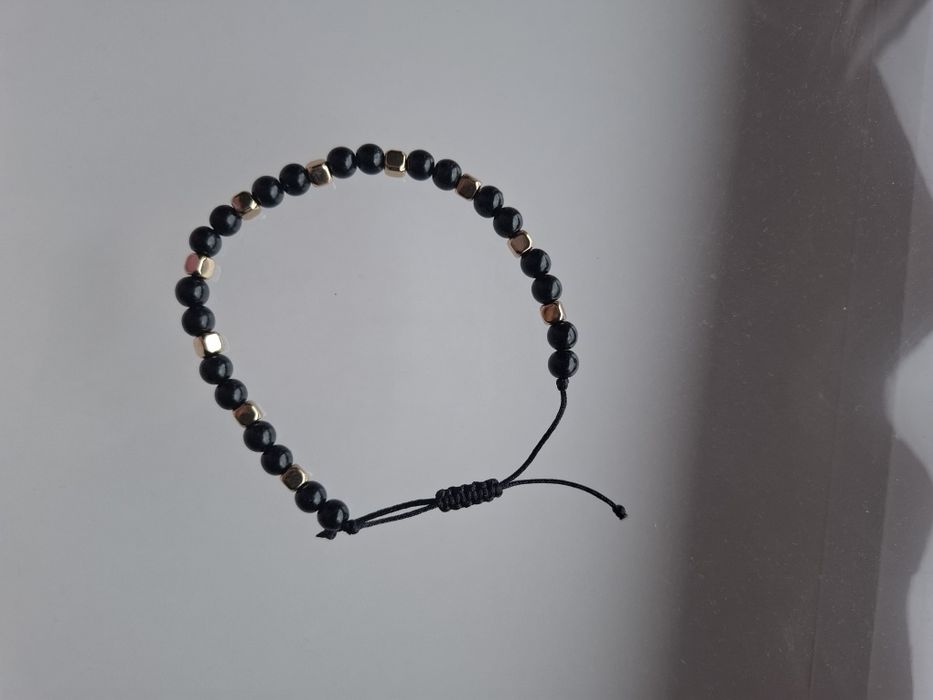 Brățari dama,cu bilute aurii din oțel inoxidabil