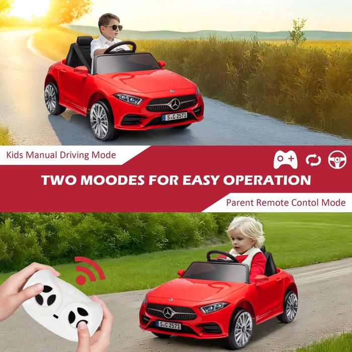 Акумулаторна кола Mercedes Benz CLS350 Металик боя 12V с меки гуми.