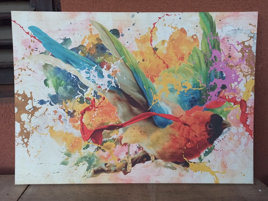 Абстрактна картина на птица