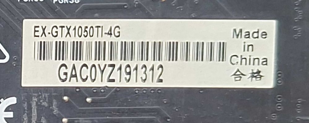 Placa  video  GTX  1050 ti  4   agb