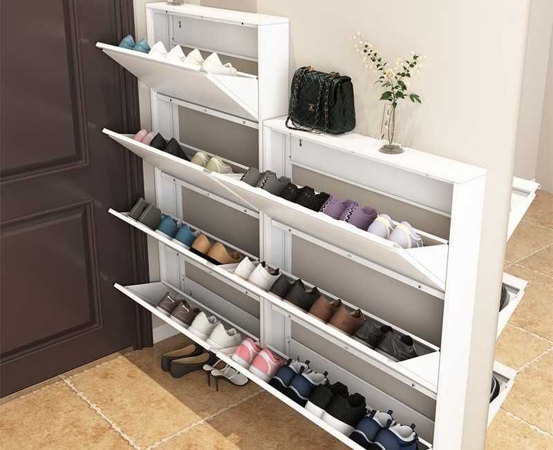 Настенная обувница/минималистичная/тонкие линии/мягкие углы