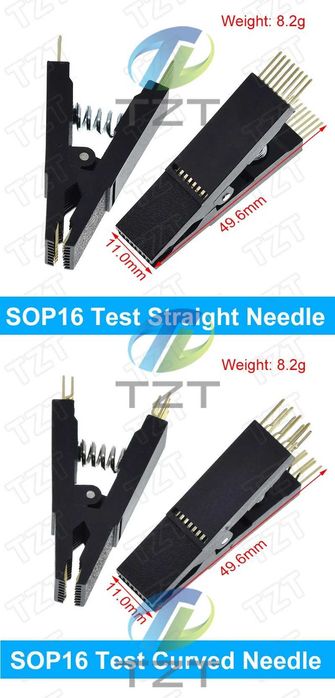 Щипка, тестова за интегрални схеми, 16 пина