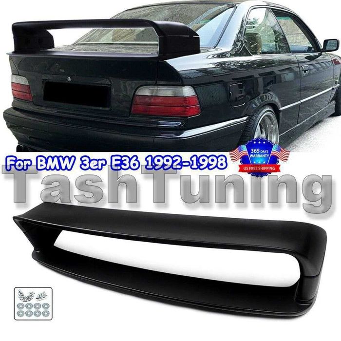 Чёрный Спойлер GT, для BMW E36.