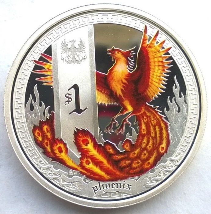 Сребърна монета Tuvalu 2013 Phoenix Legend Dollar 1oz PROOF