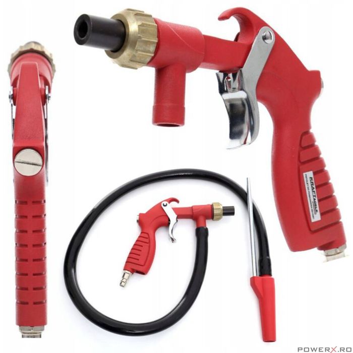 Pistol pentru sablat cu furtun care aspira nisipul direct din galeata,