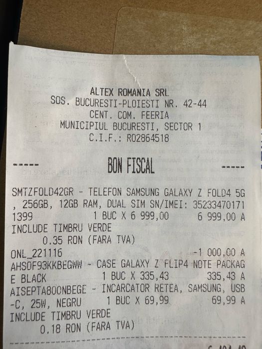 Ocazie - Samsung Z Fold 4