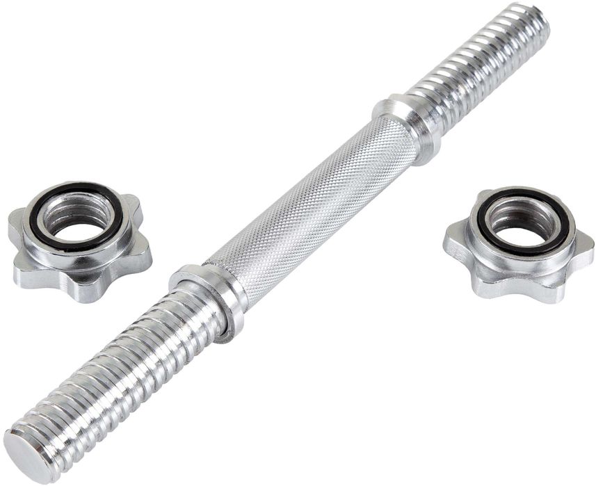 Къс Лост за Дъмбел ø28 мм - 35 см, Хромирана Дръжка за Дъмбел