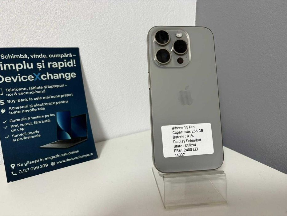 iPhone 15 Pro 256 GB 91% Disp Sch * Garantie *Buy Back *deviceXchange
