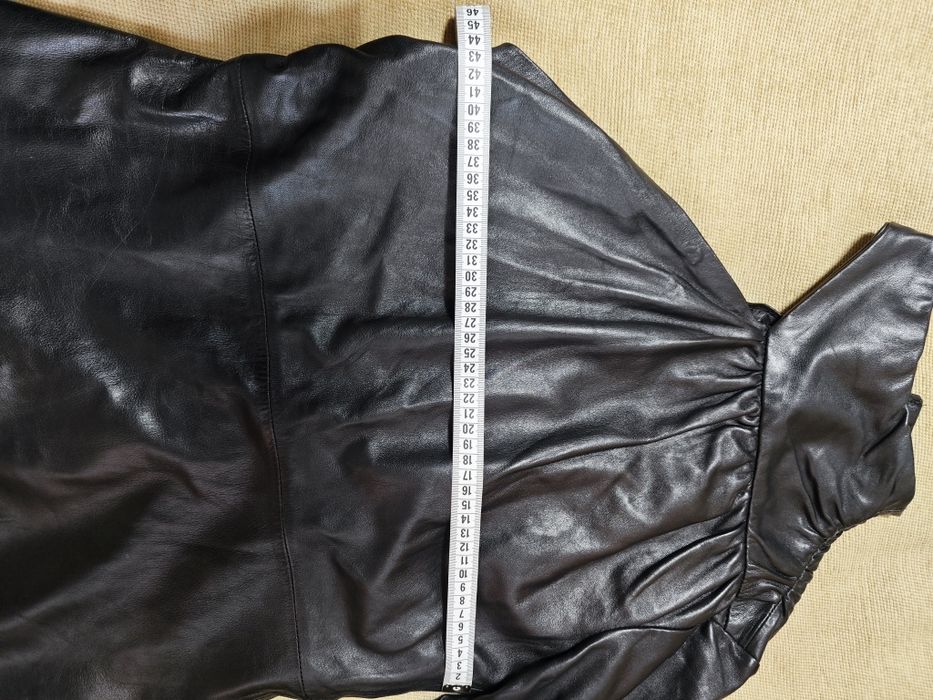 Страхотна рокля от естествена кожа ZARA, размер XL